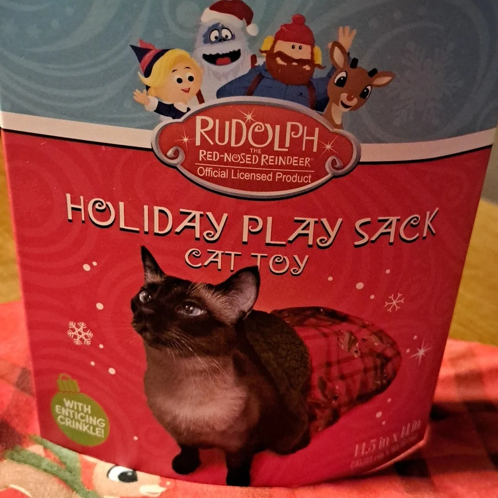 Rudolphcat play sack, with enticing crinckle/ BUNDLE ONLY 2or more items